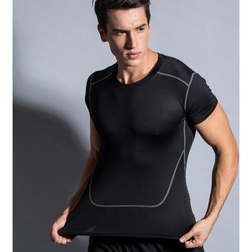 Trainer fitness t-shirt men compression Tshirt Gym shirt fitness t-shirt bodybuilding tee running t shirt Base Layer Weight Lift