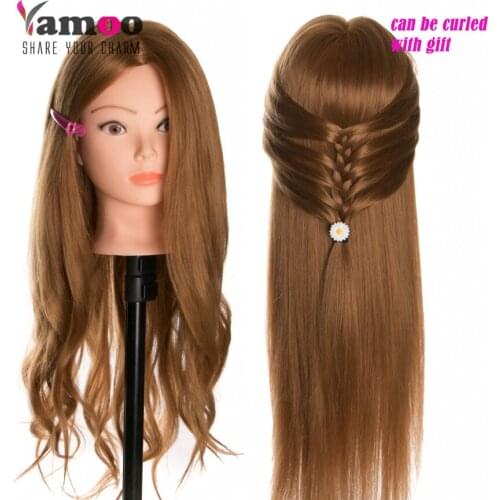 Cosmetology Mannequin Heads with Hair Mannequin Head Maniqui Maniquies Women Female no Makeup Training Hairstyle Cutting