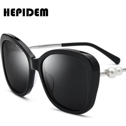 Acetate Polarized Sunglasses Women Brand Designer Cat Eye Luxury Sexy Cateye Pearl Oversize Mirror Korean Sun Glasses for Woman