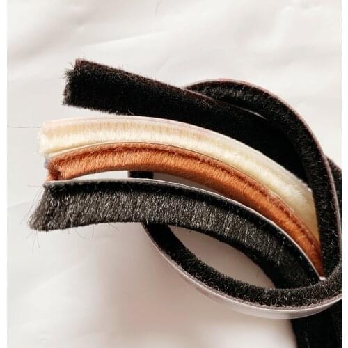 Adhesive Bristles Wool Pile Weatherstrip Sash Door Window Brush Seal Gasket 9x5mm 9x9mm 10m 32.8ft Beige Black Apple Wood