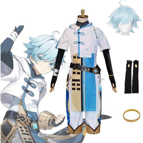 Genshin Impact Chongyun Cosplay Costume Liyue Nation Outfit Chong Yun COSPLAY New Arrival Halloween Party Costume for Men