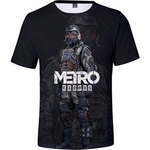 Best Selling T-Shirt Metro Exodus 3D Printed T-Shirt Men Game Harajuku Funny T-Shirt Women Casual Metro Exodus Kids T Shirts