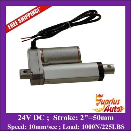 Four Units Free Shipping 2"=50mm stroke 225lbs/ 1000N load linear actuator with 10mm/s speed actuator linear to Brazil
