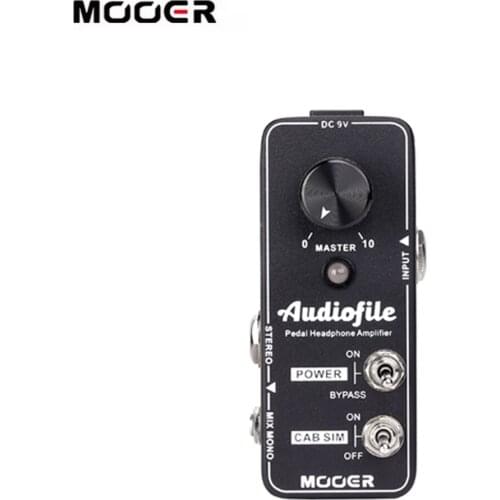 MOOER Audiofile Headphone Amplifier Effect Pedal BuQilt-in Analog Speaker Cabinet Simulation True Bypass Full Metal Shell