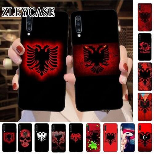 Albania Flag Eagle Soft Phone Case For Samsung Galaxy A50 A10 A20 A20E A20S A30S A40 A51 A70 A30 A6 A8 COVER Cellphones
