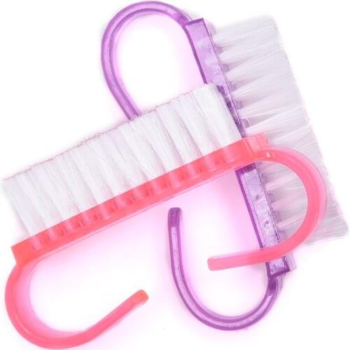 Soft Remove Dust Top Nail Cleaning Nail Brush Tools File Nail Art Care Manicure Pedicure Small Angle Clean for nail makeup