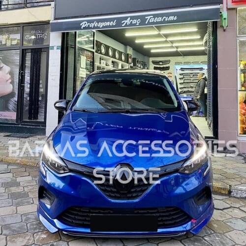 For Renault Clio 5 Batman Mirror Cover 2020 2021 Piano Black 2 Pcs. Right-Left