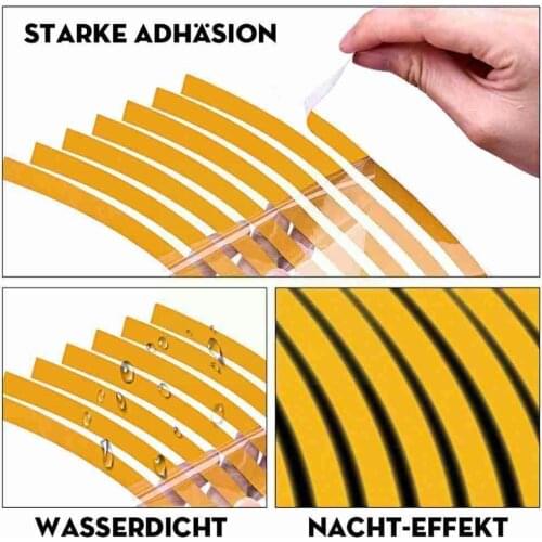 New Reflective Motocross Bike Motorcycle Sticker For 12 Motorcycle Inch Auto Motorbike Stickers Styling Moto Wheel Car X9I3