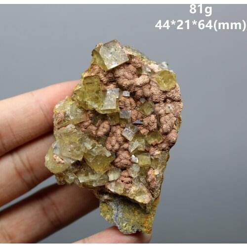 New mineral! 100% Natural cube yellow fluorite Cluster mineral specimens Stones and crystals quartz Healing crystal