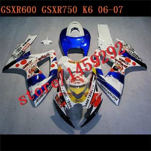 Fairings multicolor GSXR600 06 07 GSXR750 for SUZUKI GSX-R600 GSX-R750 2006 2007 GSXR 600 750 06-07 K6 K7 fairing kits