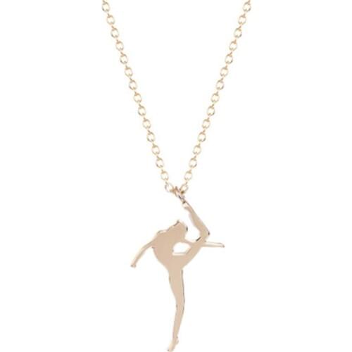 Pendant necklace Necklace female dancer Dance girl Personality fashion necklace Men and women jewelry