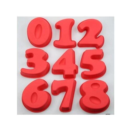Silicone Birthday Number Cake Mold Pizza Pan Baking Cake Bread Kitchen DIY Mould