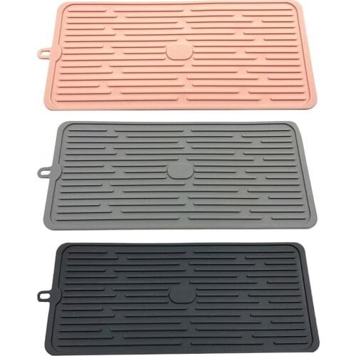 Foldable Silicone Dish Drying Mat Non-Slip Placemat Tableware Silicone Drain Pad Insulation Pot Mat Kitchen Accessories