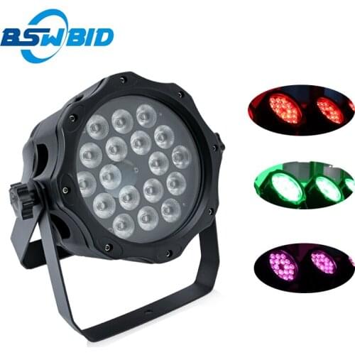 Waterproof 18x18W 6in1 led par lights RGBWA UV Led Flat Par Light Dmx512 Color Mixed Light Stage Uplighting DJ Party Lighting