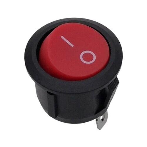 Snap-in Round Boat Rocker Switch Toggle Power SPST ON-Off 2 Pin AC 250V 6A 125V 10A Use for Car Auto Boat Household Appliances