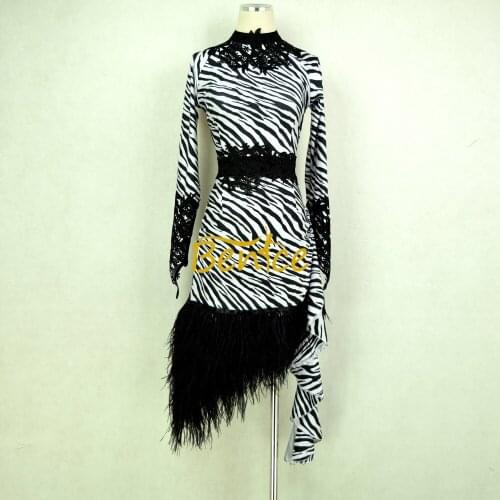 Free Shipping Latin Dance Skirt For Women Professional Sumba Dancing Skirt Adult Rumba QiaQia Latin Dress Latin Performances Dre