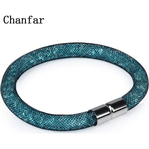 Chanfar New Fashion Women Crystal Single Mesh Net Bracelet Jewelry