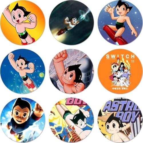 Astro Boy Japanese Manga Anim Icons Pins Badge Decoration Brooches Metal Badges For Backpack Decoration 58mm