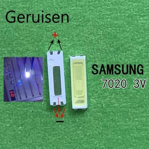 100piece/lot FOR Repair Samsung TCL Panasonic LCD TV LED backlight Article lamp SMD LEDs 3V 7020 Cold white light emitting diode