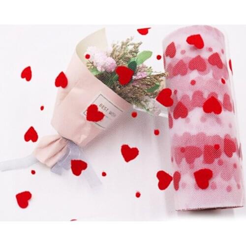 15CM 10Yards Tulle Roll Love Organza HX18 DIY Hair Bows Gauze Element Table Runner Tissue Spool Craft Party Wedding Decoration