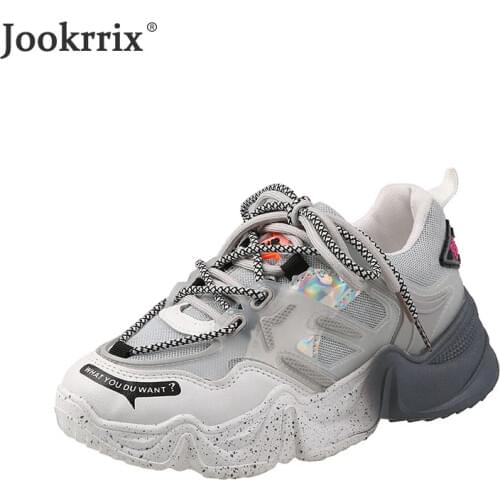 2021 Women Fashion Sneaker Spring Lady Casual Chunky Sneakers Female Genuine Leather Shoes White Brand Thick Sole Sneaker ZD2993