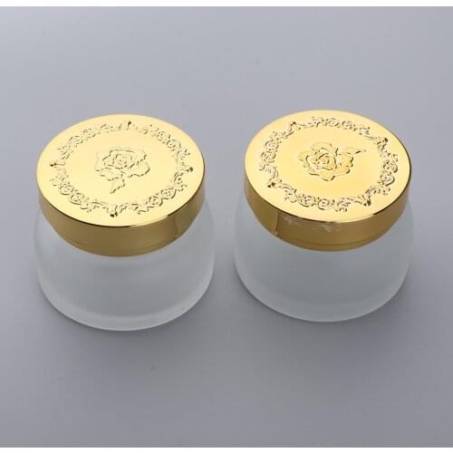 2x Empty Glass Makeup Cream Jar Cosmetic Refillable Containers 30/50g