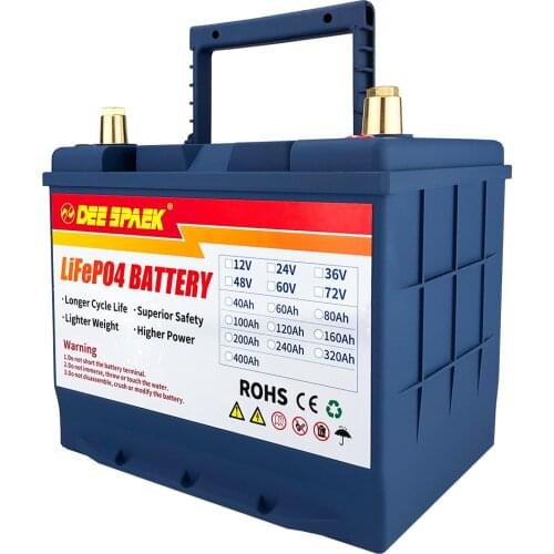 12V 40Ah 60Ah 80Ah 100Ah 120Ah 200Ah LiFePO4 Lithium Phosphate Battery With BMS For Golf Cart Energy Storage Deep Cycles Power
