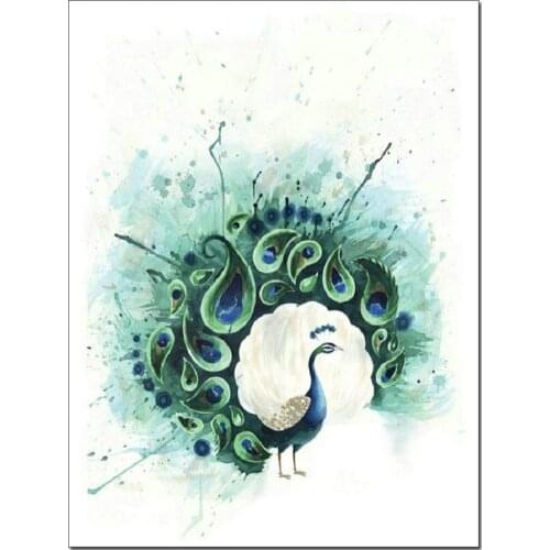 DIY Diamond Painting cross stitch Aanimals bird Resin Diamond embroidery Peacock 5D square crystal Diamond mosaic home Decor