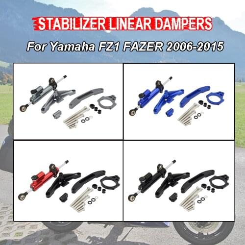 2006 - 2015 For Yamaha FZ1 FAZER Steering Damper Motorcycle Accessories Bracket Set Stabilizer Linear Dampers Mounting Support