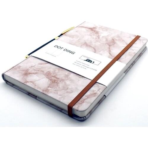Matrix A5 Notepad Dotted Pages Soft Pu Leather Bound Beautiful Notebook Luxury Cover Marble Agenda 2021 Office Stationery