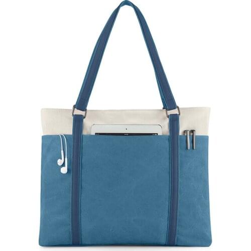 New Arrival Large Simple Elegant Lady Tote Bag Female leather handle classic canvas Handbags Tote Shoulder Bag