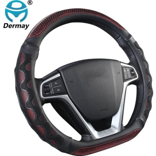 DERMAY Car Steering Wheel Cover Durable New for Geely BO RUI BO YUE ATLAS EMGRAND X7 DI HAO EMGRAND GS Coolray Auto Accessories