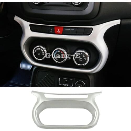 For Jeep Renegade 2017 2018 2019 2020 Detector Middle Console Central Control Navigation Air-Condition Volume Switch Trim Frame