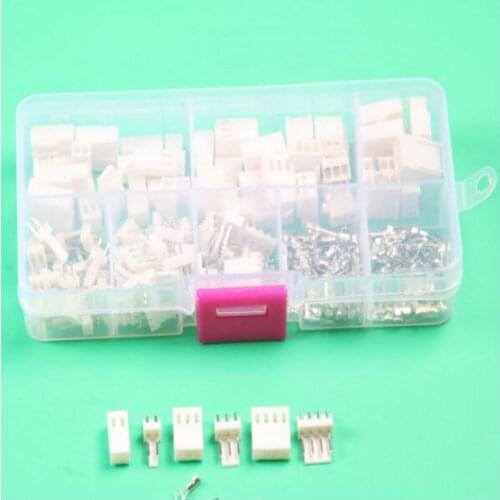 KF2510 Kits 50 sets Kit 2p 3pin 4 pin Pitch electrical connector with box male female 2.54mm wire connector terminal