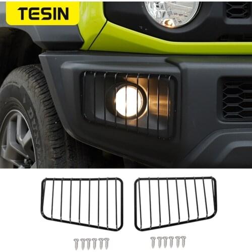 TESIN Lamp Hoods For Suzuki Jimny JB74 Car Front Fog Light Lamp Decoration Cover Guards Accessories For Suzuki Jimny 2019-2021