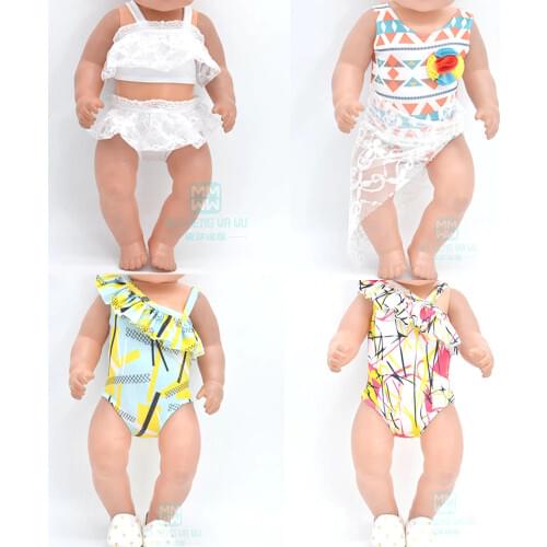 Doll clothes for 43 cm new born dolls accessoires baby dress fashion swimsuit, bikini
