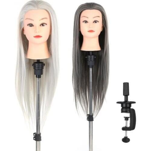 2 Colors Practice Head Mannequin Dolls Hair Salon Cosmetology Hairdressing Salon Tools