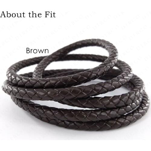 About the Fit 5mm 100Meters Full Dyeing Braided Split Leather Total Coloring Round Leather Cords Jewelry Accessories Woven Rope