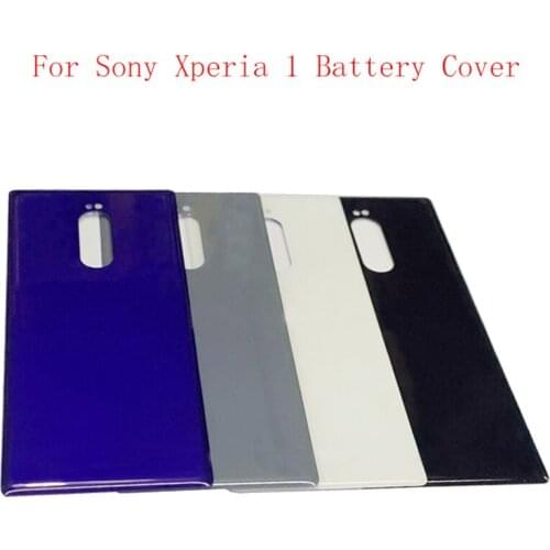 Original Rear Door Housing Case Battery Cover Panel wtih Heat sticker For Sony Xperia 1 XZ4 Back Glass Cover with Logo