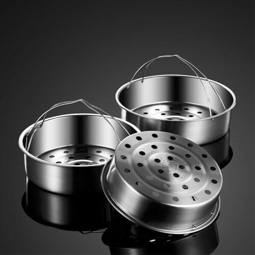 Steam Rice Cooker Steamer Bamboo Cooker Basket Dumpling Dim Sum Stainless Steel Thicken Deepen Household With Non Slip Handle