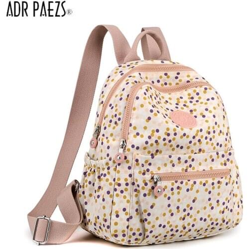 Leisure dots canvas women backpacks female bag pack bolsa feminina mochila hombre Backpacks for adolescent girls Bags for girls