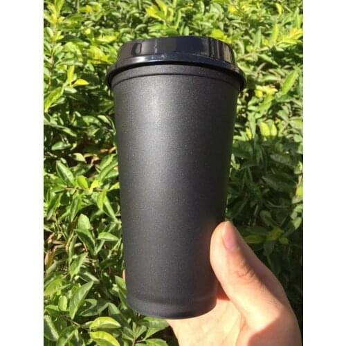 Simple matte reusable plastic travel coffee mug without bqa portable coffee cup with lid