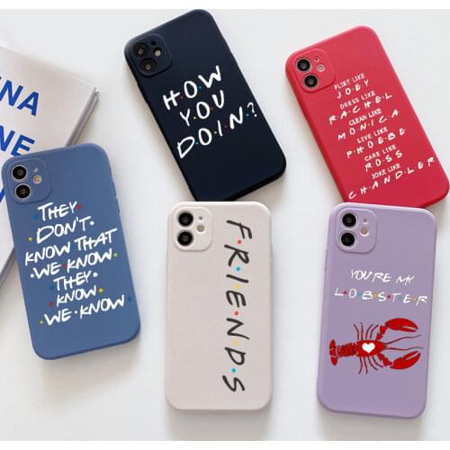 PUNQZY Coffee Friends TV Show Customer High Quality Phone Case For iPhone 12 PRO MAX 6s 8 7S Plus 11 PRO XR XS MAX Matte Plain