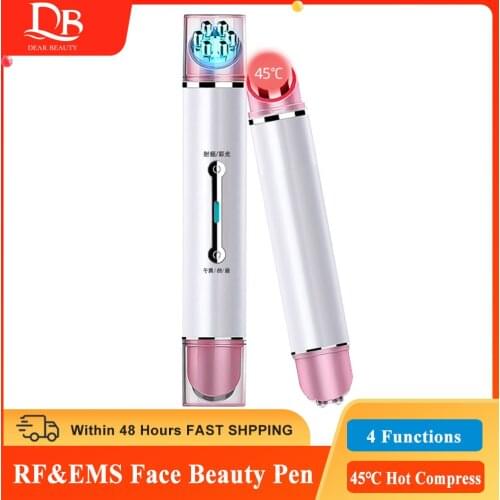 RF Lifting EMS Eye Massager Pen Radio Frequency LED Photon Eyes Skin Tightening Device Anti Wrinkle Remover Eye Massage Machine