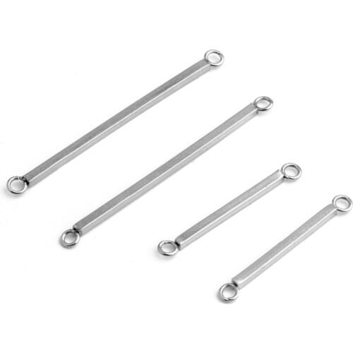REGELIN 30pcs Stainless Steel Two Hole Connecting Rods Earrings Finding For Korea Minimalist Geometric DIY Handmade Accessories