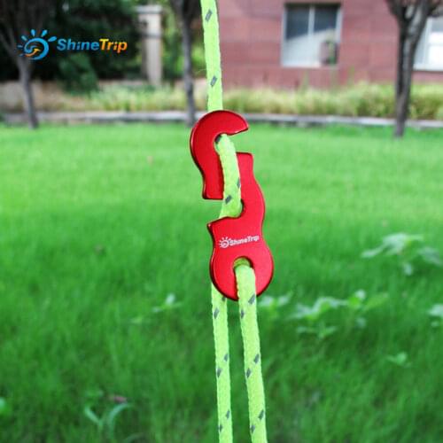 ShineTrip 5pcs rope buckle knot Hang buckle outdoor camping Slide lock rope buckle Tent rope stopper lock buckle