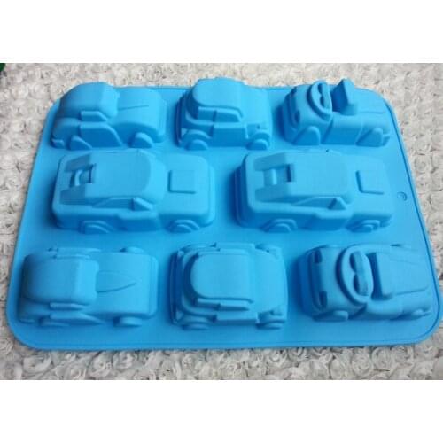 Silicone mold 8 cavity Sedan / coupe / vintage cars shape Chocolate mold Fondant cake mould clay mold