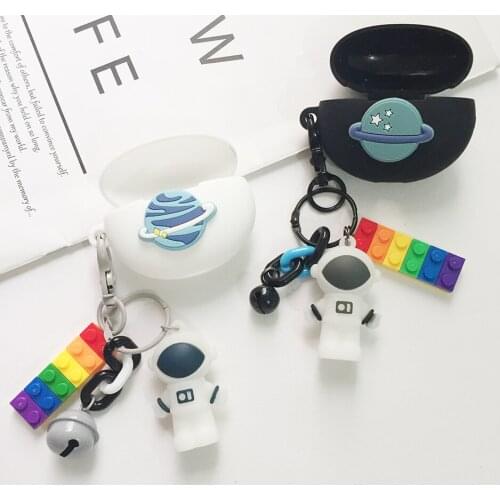 For Huawei Freebuds 4i Case Cartoon Key Hook Silicone Protective Case For Huawei Freebuds PRO Wireless Bluetooth Earphone Cover