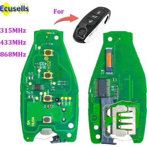 Replacement Remote PCB Board Fob circuit board 3 Button 315MHz 433mhz 868mhz for Volkswagen VW Touareg 2011-2014