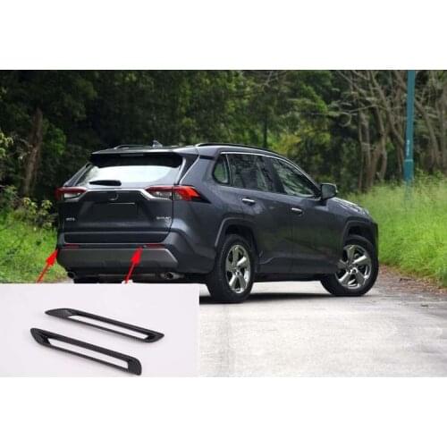 Carbon Fiber ABS Rear Fog Light Cover Trim For 2019-2020 Toyota RAV4 2PCS